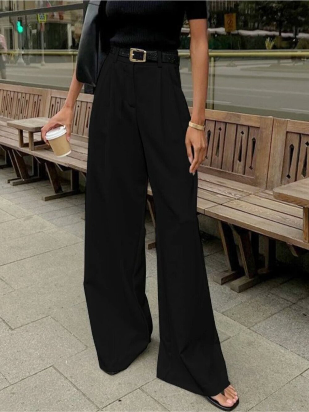 NWT Commense Black Wide Leg Pants